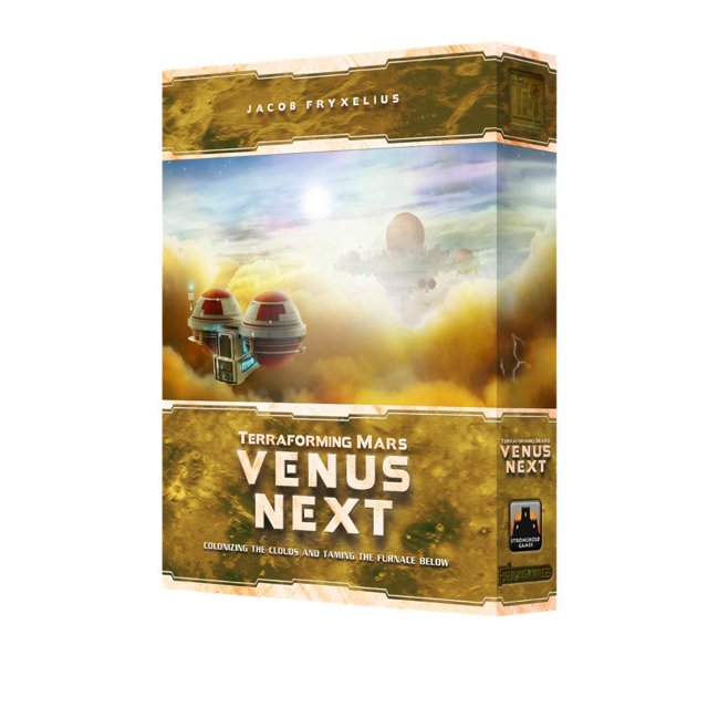 Terraforming Mars: Venus Next Expansion - Explora y coloniza Venus con nuevas cartas y juegos de mesa de desafíos estratégicos - Mayores de 12 años - Stronghold Games
