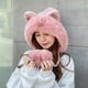 thumbnail image 2 of Gorro de invierno para mujer, gorro de punto cálido, gorro de aviador con pompón de piel, gorro de cazador Ushanka con orejeras, 2 of 6