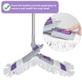 thumbnail image 3 of Dust Mop with 4 Reusable 25"Washable Pads, Extendable Stainless Steel Handle for Dry and Wet Floor Cleaning（Purple）, 3 of 8