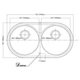 thumbnail image 3 of Dawn® Top Mount Round Equal Double Bowl Sink with One Pre-Cut Faucet Hole, 3 of 3