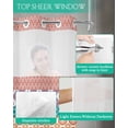thumbnail image 4 of No Hook Shower Curtain with Snap in Liner, Geometric Bohemia Stripes Blue Orange and Yellow Hotel Shower Curtains for Bathroom, Washable Shower Curtain Liner Set with Mesh Top Window, 72"x96", 4 of 6