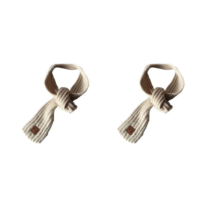 Qarigey Bufanda para niños Bufandas cómodas y flexibles para niños pequeños Accesorios de ropa exquisitos Accesorio de ropa para usar al Beige 120cmx8cm 2piezas
