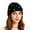 Black, variant on Girls Pearl Glitter Knitted Beanie Hats For Women Double Layer Outdoor Warm Personality Street Wool Cap White