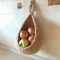 thumbnail image 6 of Trianu Wall Hanging Fruit Storage Basket Jute Vegetable Baskets for Boho Kitchen Woven Hang Basket Pantry Wicker Produce Storage Bag for Onion Potato Garlic Veggie Banana Plant, Small, 6 of 7