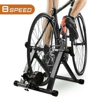 HCY Bike Stand Bike Trainer Stand for Indoor Riding Stationary Exercise for  Road & Mountain Bikes with 5 Variable Speed Level