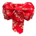 thumbnail image 1 of Cinturón de lazo para kimono japonés, portátil, cómodo y elegante para mujer, accesorio para bata yukata rojo, 1 of 9