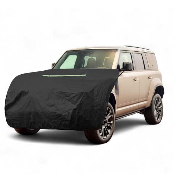 Unique Bargains Car Cover Hood Cover for Off-road Vehicles Size L 210D Sino-Chemical Cotton 86.61" L A Reflective Strip Outdoor Waterproof Protection Cover Black