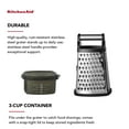 thumbnail image 3 of KitchenAid Steel Box Grater with Detachable Container and Soft-Grip Handle, Black, 3 of 11
