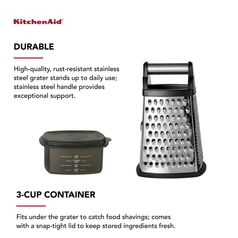 KitchenAid Stainless Steel Box Grater with Detachable Container photo 3