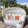 thumbnail image 2 of Orange Roughy Indoor/Outdoor Zippered Pillow Covers - Orange Fabric (Set of 3), 2 of 4