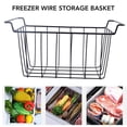 thumbnail image 2 of 2 Pcs Freezer Wire Storage Basket PE Coated Metal Hanging Rack Freezer Storage Organizer Bin for Fridge Shelf Cabinets Pantry Closets (L 39cm X W 20cm X H 20cm), 2 of 9