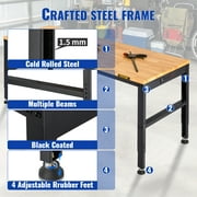 VEVOR Adjustable Height Workbench 48L x 20W Work Bench Table w/ Power Outlets