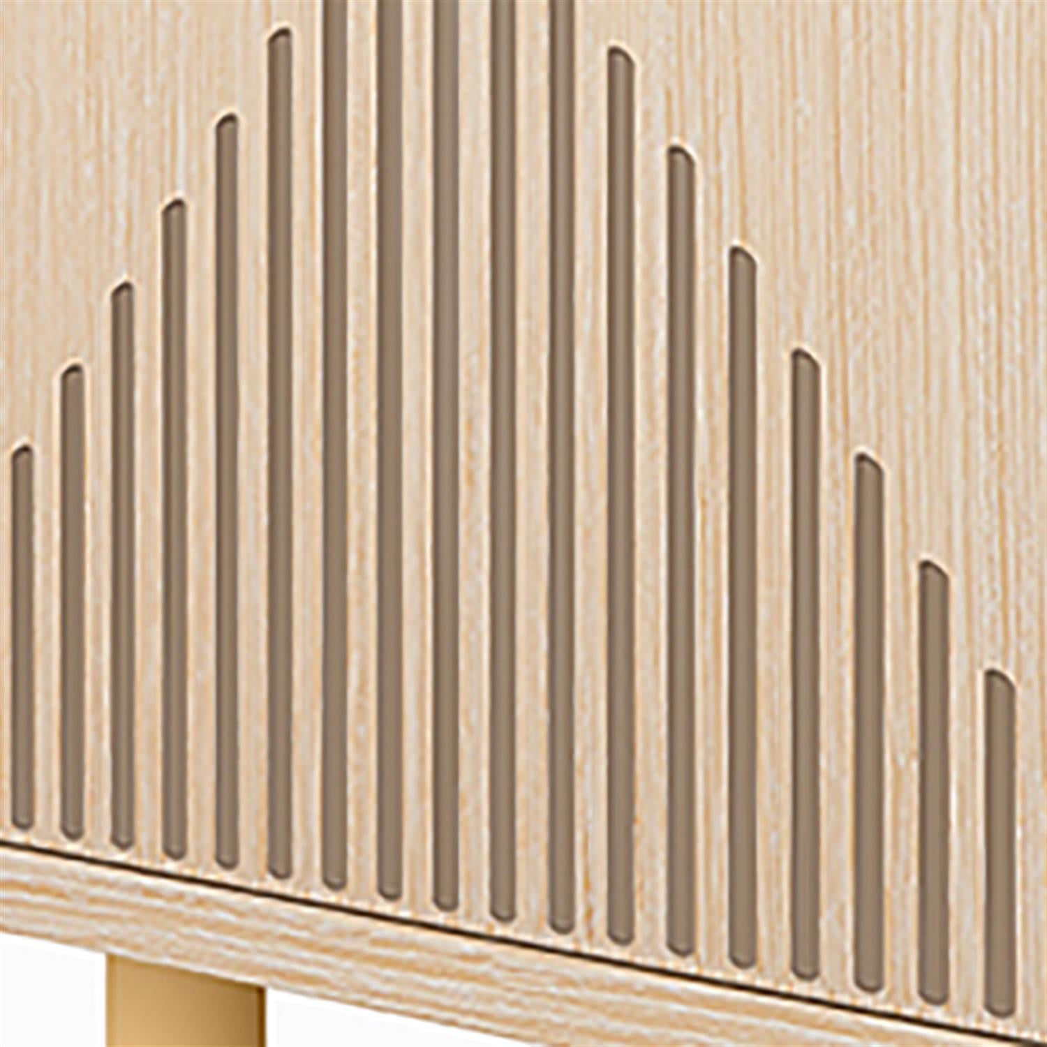 Demi Bonn 59" Sideboard Buffet Storage Cabinet, Modern Credenza Accent Cabinet with Doors, Console Coffee Bar for Kitchen Entryway Living Dining Room, Beige