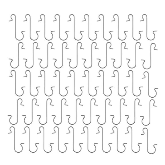 50 Pack Christmas Ornament Hooks - Metal Wire Hangers for Xmas Tree Decorations, Small Hook Anchors for Hanging Ball Ornaments