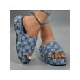 thumbnail image 6 of Comfortable Summer Sandals for Women: Lightweight Non-Slip Open-Toe Slides with Thick Soles, Stylish Plaid Design for Casual Wear, 6 of 6