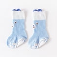thumbnail image 2 of Kid Socks 3-4 Clearance Boys Girls Socks Breathable Cartoon Animal Mesh Socks High Ankle Socks Floor Socks Blue-A, 6-12 Months, 2 of 5