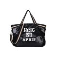 thumbnail image 4 of Bolsa de compras cruzados con lentejuelas y letras para mujer, de hombro grande (negro) Likrtyny Para Estrenar, 4 of 9