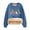 Blue, variant on Heisall Women's Long Sleeve Sweatshirts Crew Neck Sherpa Lined Merry Christmas Print Oversized Loose Fit Winter Warm Holiday Tops