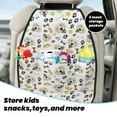 thumbnail image 5 of Xecao Labrador Retriever Dog Pattern Car Seat Back Protector 2 Pack Large Capacity Pocket, Kick Mats Back Seat Protector, 5 of 8