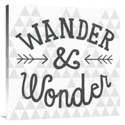 Global Gallerys Mod Triangles Wander and Wonder By Michael Mullan Stretched Canvas Wall Art