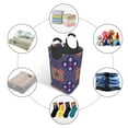 thumbnail image 5 of Waterproof Collapsible Laundry Hamper, Moroccan Geometric Pattern Aluminum Handle Laundry Bag Storage Basket, 50L, 5 of 6