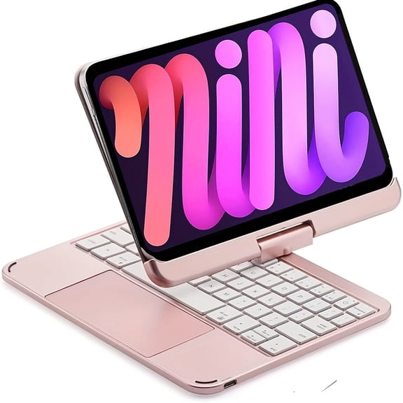 Pad Mini 6 Magnetic Keyboard Cover with 360-degree Swivel Trackpad, Backlit Keyboard, Slim Case, Split, Trackpad, Wireless
