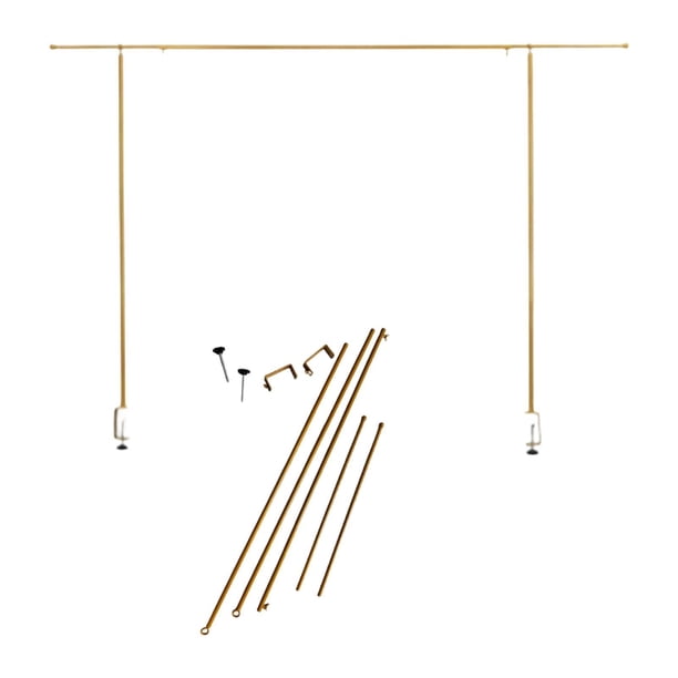 sobre el soporte de varilla de mesa Arco de mesa de metal Oro