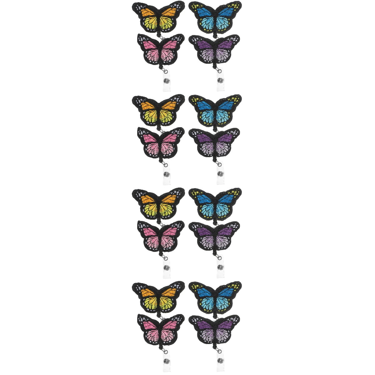 unbranded 16 Pcs  Practical Badge Holders Butterflies-Shaped Cards Buckles Id Cards Clips Adorable Badge Clips
