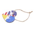 thumbnail image 1 of Adornos de madera Bandera Colgante Artesanía fina Collar de madera compuesta Colgante Respetuoso con el medio ambiente Joyería reutilizable ANGGREK  Otros, 1 of 8