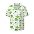 thumbnail image 2 of Lsque Kitchen Utensiles Cooking Pots print Men's Cuban Collar Short Sleeve Shirt Summer Beachwear Casual Button Down Fashionable Vacation Leisure Shirt-3X-Large, 2 of 7