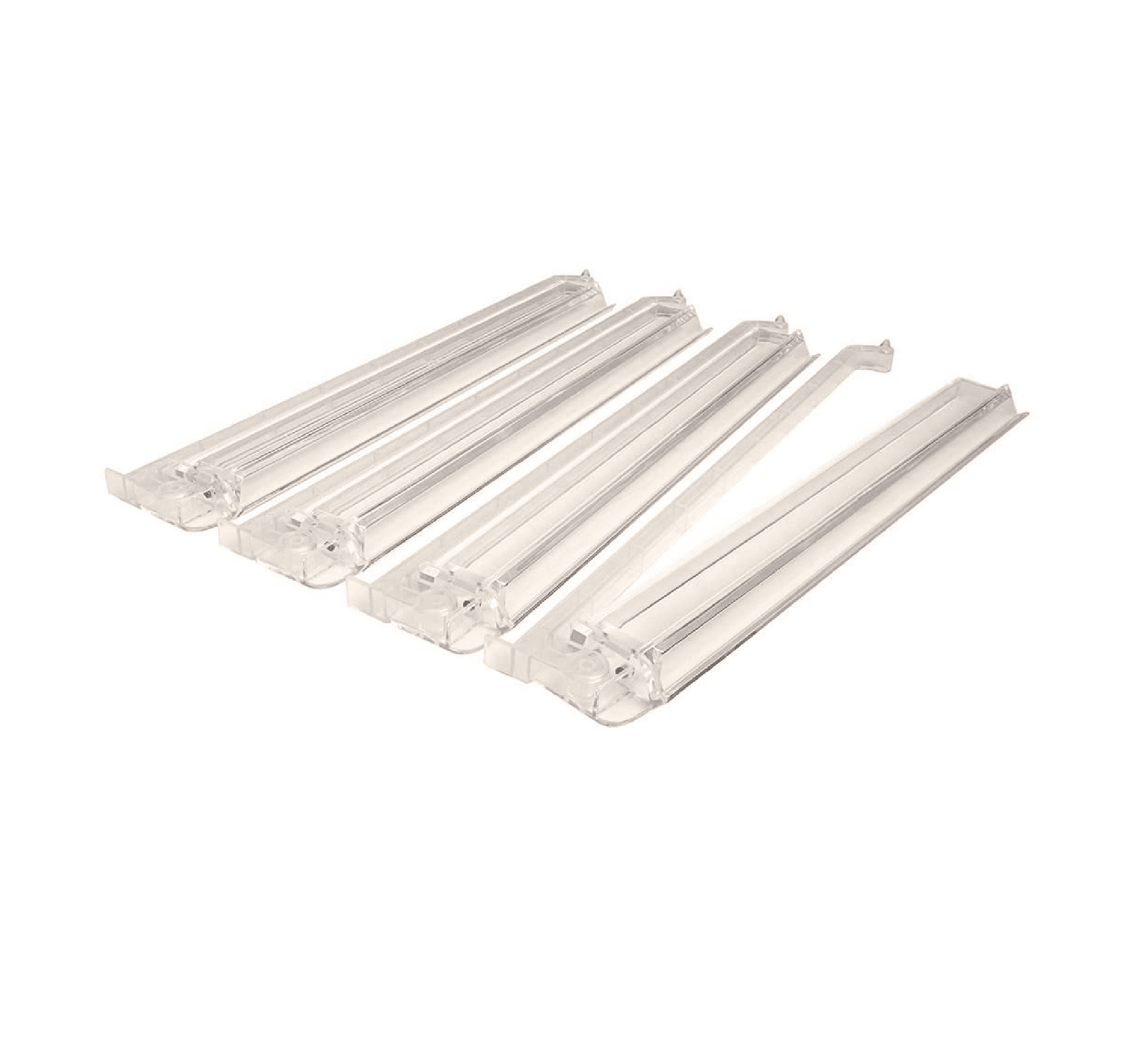 C&H Solutions All-in-One Clear Acrylic Tile Rack & Pusher Arm Set of 4