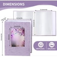 thumbnail image 2 of Purple Linen 4×6 Insert Photo Album, 100-Page Single-Pocket Picture Book for Home Storage, Events & Visual Collections, 2 of 5