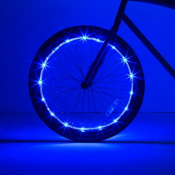 Brightz Wheel LED Bicycle Wheel Accessory Light, Blue, for 1 Wheel