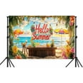 thumbnail image 2 of 6 x 4 ft Summer Photography Backdrop, Beach Bar Backdrop Tropical Bar Birthday Photo Background Decor, Summer Beach Hawaiian Photography Background Party Birthday Banner Photo Studio Props,Color2, 2 of 4