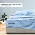 thumbnail image 5 of 500 Thread Count 100% Egyptian Cotton 4-Piece Bed Sheet Set (1 Flat, 1 Fitted Sheet, 2 Pillow Covers) 27 Inches Deep Pocket Size California-King Color Sky Blue Solid, 5 of 6