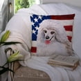 thumbnail image 3 of Carolines Treasures BB9683PW1414 Medium White Poodle Patriotic Fabric Decorative Pillow  14Hx14W multicolor, 3 of 4
