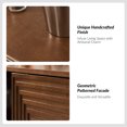 thumbnail image 6 of 36" Wood Storage Wine Rack Cabinet Adjustable Wine Glass Holder Bar Buffet Sideboard Sliding 2 Doors Kitchen Walnut, 6 of 8