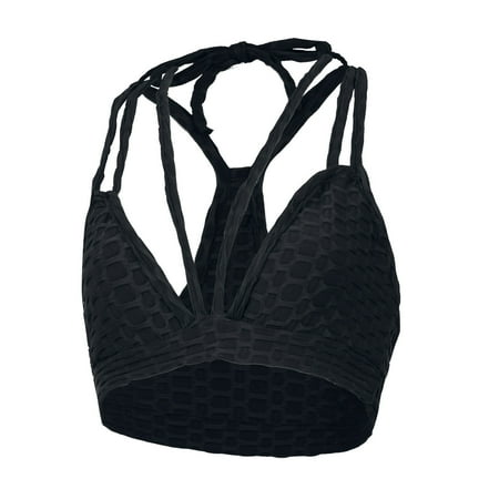 

Cathalem 2x Tops for Women plus Size Sports Bra For WomanSleeveless Solid ColorWorkout 1x Tops Women Vest Black X-Large