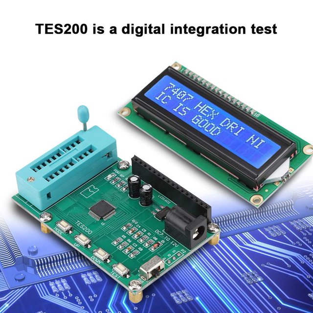 Comprobador de circuitos Integrados de, comprobador de Puertas lógicas LC Serie 74 40 45, medidor Digital Prueba de integración Digital TES200 para más de 200 Puertas lógicas de integración Unbranded XD12122