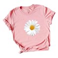 thumbnail image 2 of Spring Tops for Women Short Sleevet Shirts for Women Spring Summer 2025 Plus Size Women Short Sleeve Floral Printed Sunflower Tops T-Shirt Blouse, 2 of 5