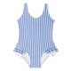thumbnail image 2 of Odeerbi Traje de Baño de Una Sola Pieza Con Rayas de 4-8 Años Traje de Baño de Playa Seco Rápido Traje de Baño de Verano, 2 of 9