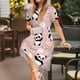 thumbnail image 3 of Disketp Panda para Vestido de Manga Corta para Mujeres, Vestidos de Verano para Mujeres, Casual y Holgado para la Playa, 3 of 6