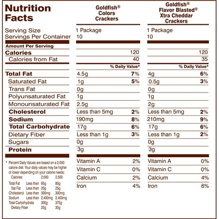 Goldfish Snack Bag Nutrition Facts – Besto Blog