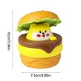 thumbnail image 3 of Gqtwoy Hamburger Car Toy, Press and Slide Fun Toy, Cute Animal Car with Soft Rubber Wheels, Interactive Burger Vehicle, Ideal for Gifts, Stress Relief and Playful Entertainment, 3 of 6