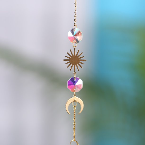 Colgante Atrapasol De Cristal SunCatcher Crystal Sun Moon Chandelier Colgante Prism Home Colgando Adorno Sywqhk Libre de BPA