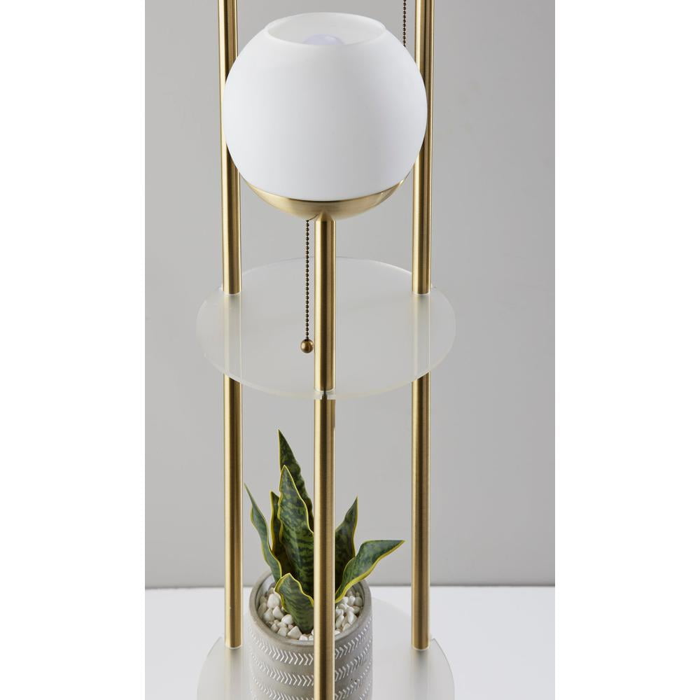 Adesso Bianca 63" Antique Brass Floor Lamp with 3 Globe Shades (4023-21)