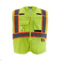 Milwaukee Tool Class 2 Breakaway High Visibility Yellow Mesh Safety Vest - L/XL (CSA)