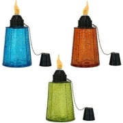 Sunnydaze Multicolor Glass Outdoor Tabletop Torch Set - (3 Count)