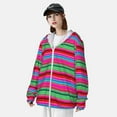thumbnail image 3 of Lsque Colorful Mexican Stripes Pattern UPF 50+ Lightweight Sun Protection Men's Women's Long Sleeve Shirt, Hoodie Performance -3X-Large, 3 of 7