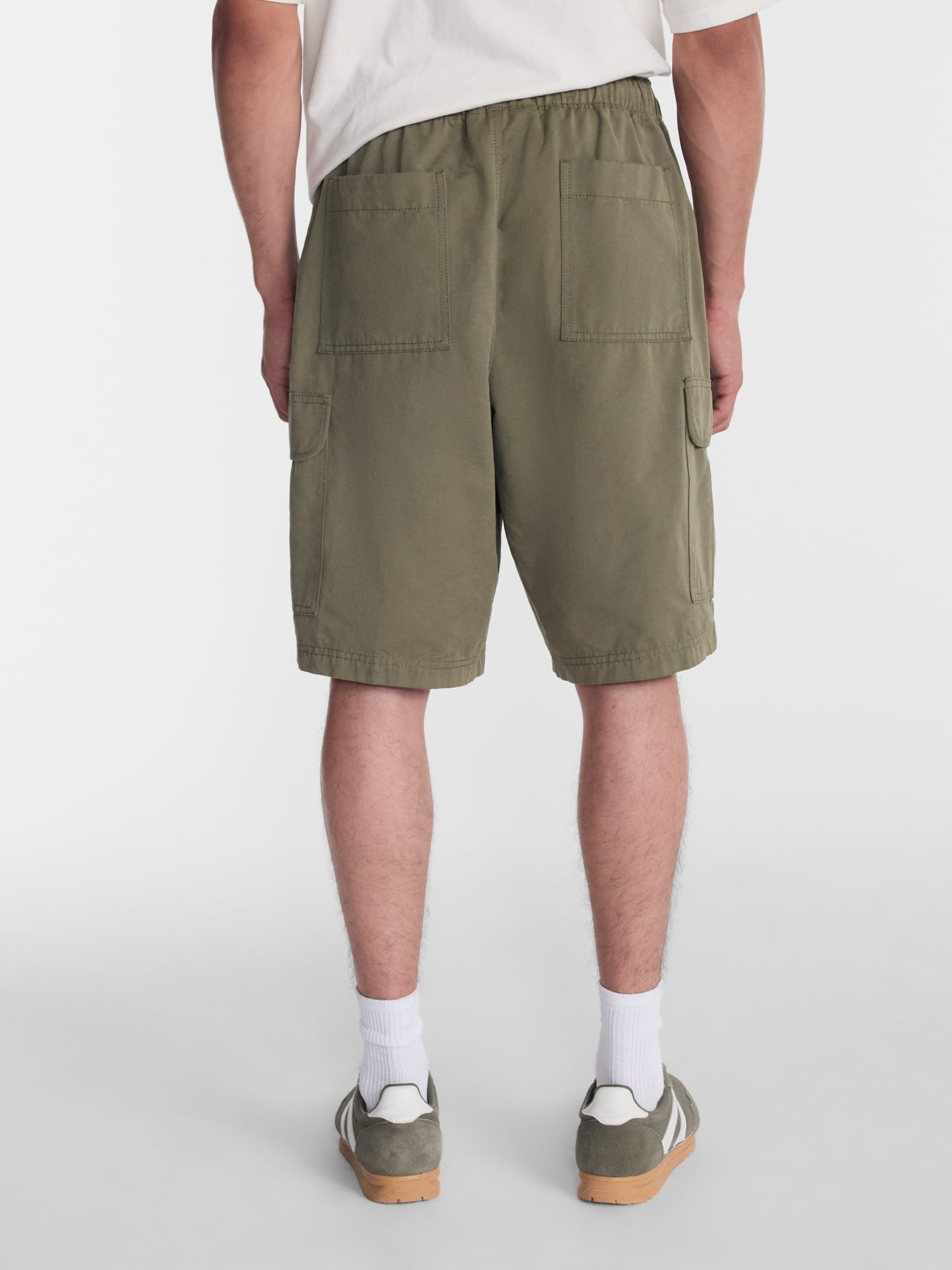 No Boundaries Baggy Fit Twill Cargo Shorts, 10" Inseam, Men's Sizes XS-5XB